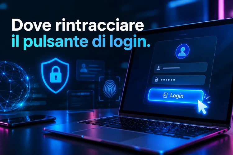 Dove rintracciare il pulsante di login